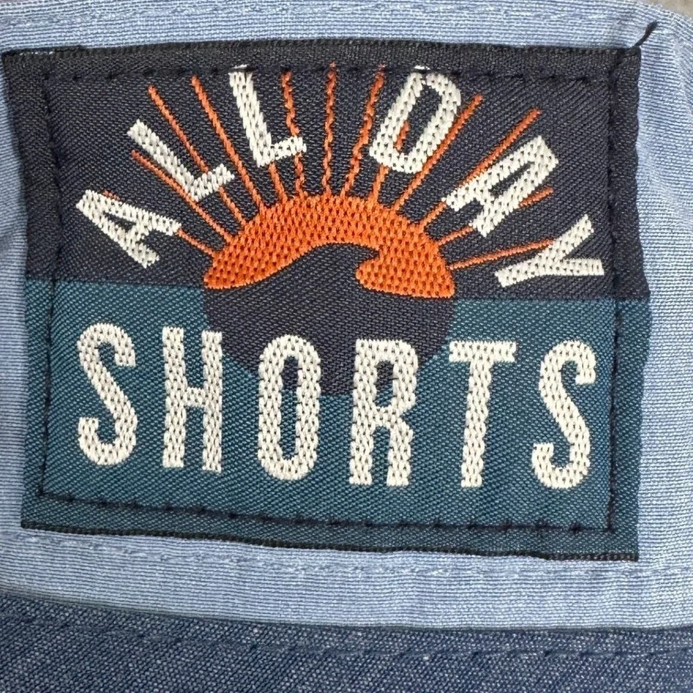 Faherty All Day Shorts Mens 38 Light Blue Hybrid Stretch Quick Dry Flat Front